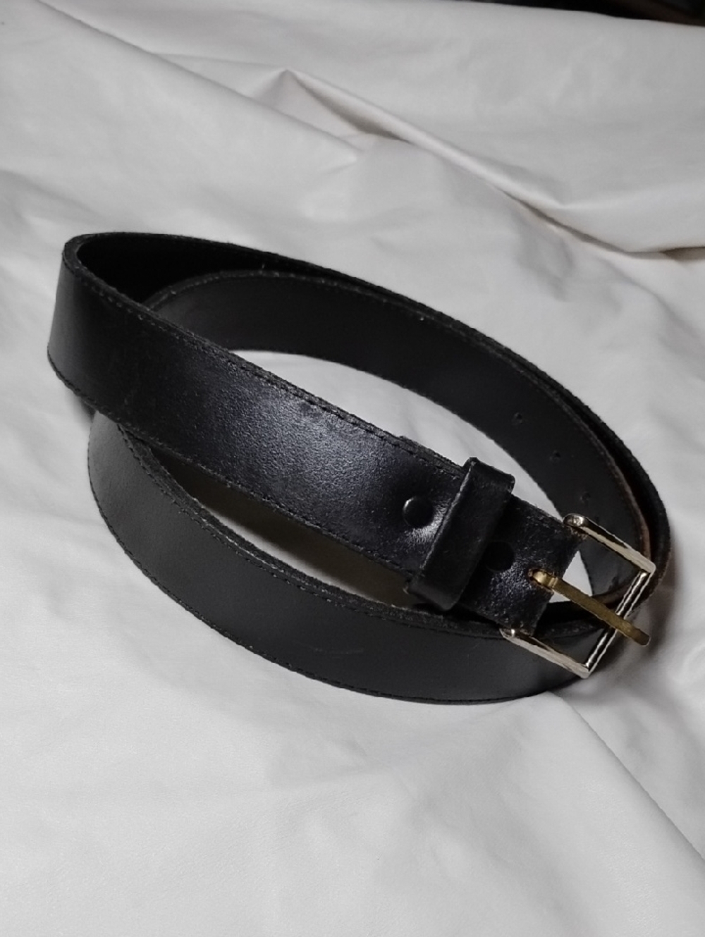 Leather Belt Women's Black Size 40"